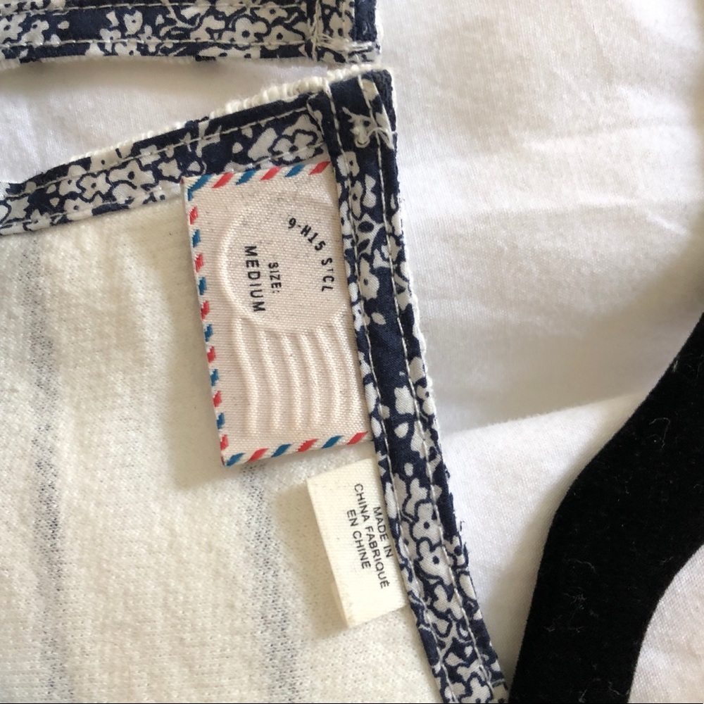 Anthropologie striped ruffle sleeve top - Picture 2 of 2